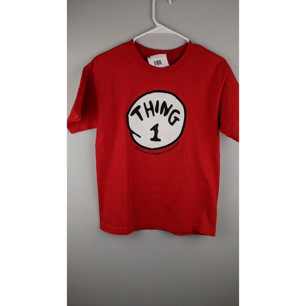 Universal Studios Thing 1 T-Shirt Red Dr. Seuss Adventure Large‎ Kids